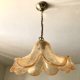 Suspension orange flower glass Murano 1960