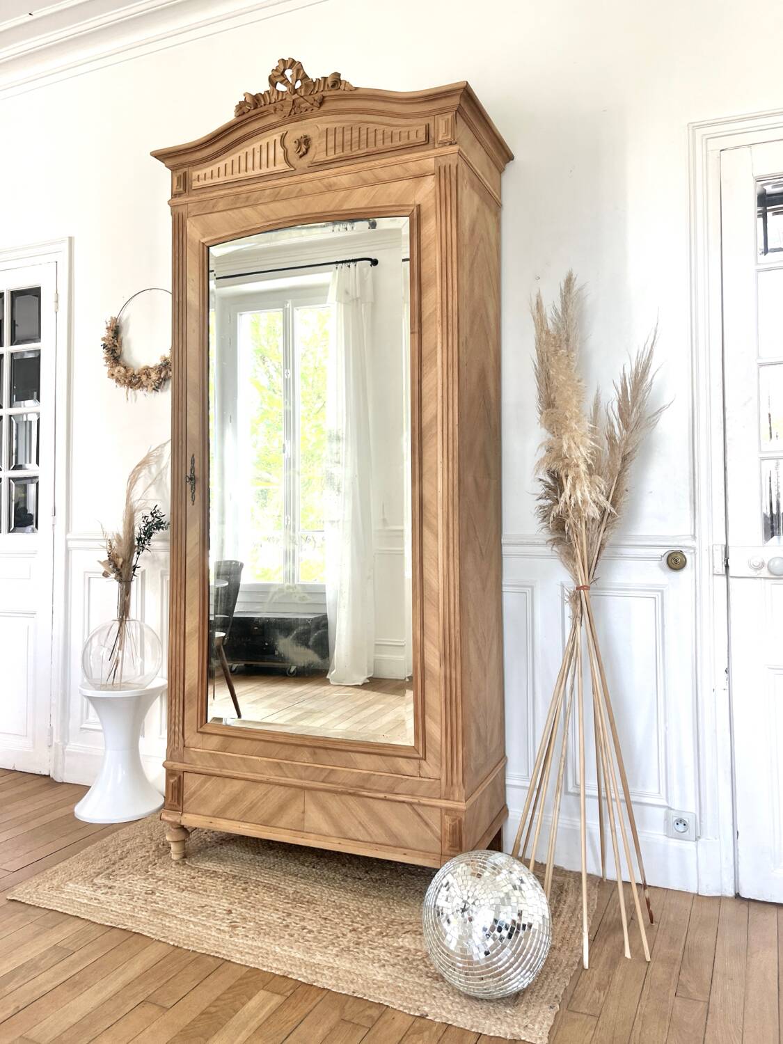 Restored Rococo Bonnetière Wardrobe