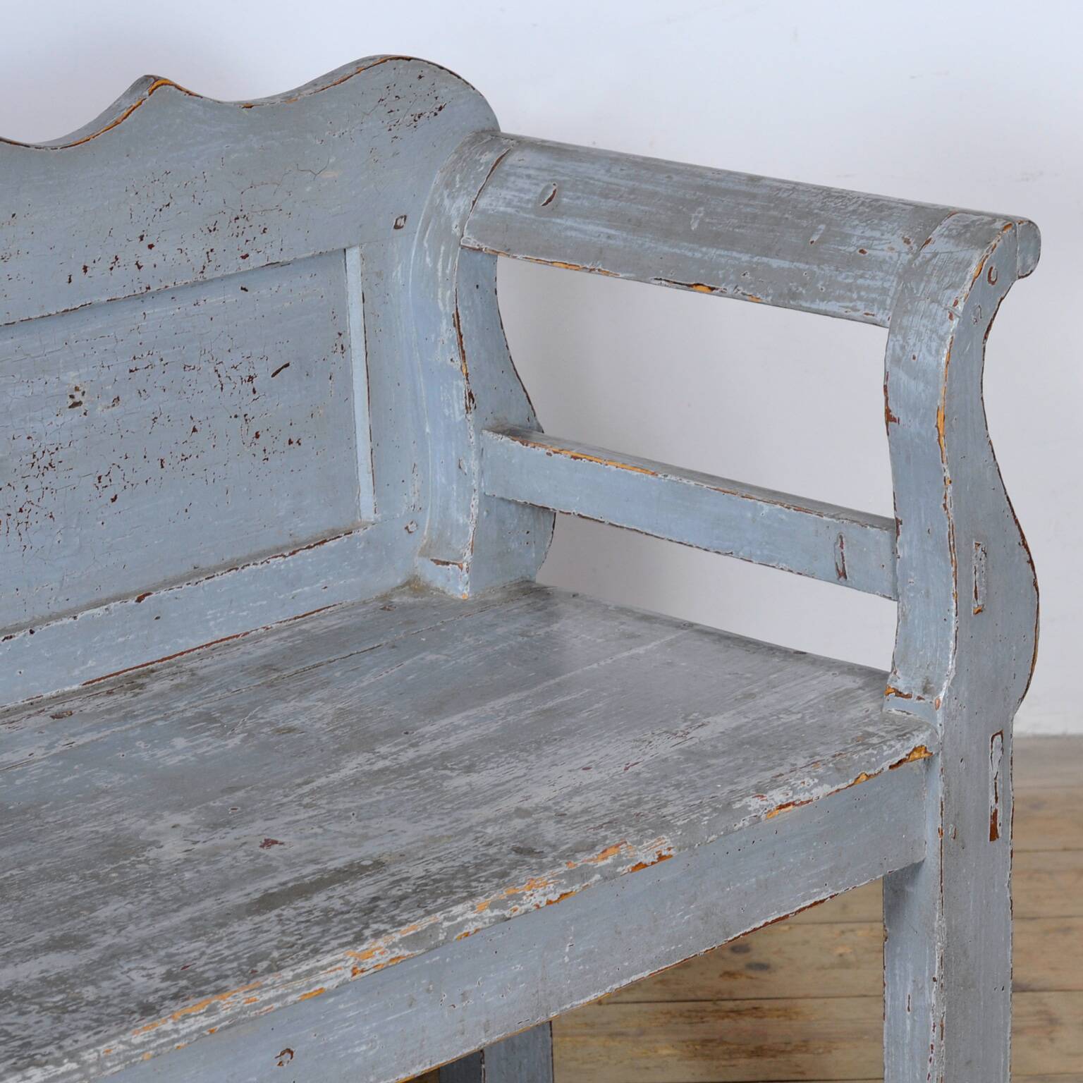 Antique Hungarian pine bench, circa 1900