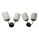 Pair of vintage double wall lights 1950 in opaline