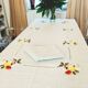 Vintage tablecloth set and 10 fine embroidered linen napkins, 270x165.
