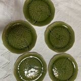 Set of 5 Choisy le Roi 19th century majoline plates