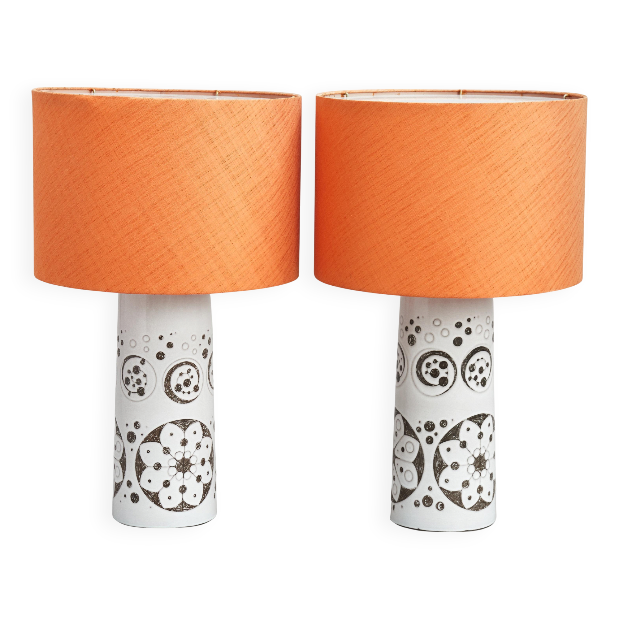 Bitossi style lamps, ceramic signed "Toreboda", Sweden, 1960