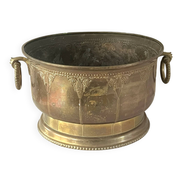 Ice Bucket, French Brass & Copper Champagne Vasque
