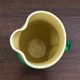 Accolay ceramic pitcher green and yellow speckled with twisted handles, 60s