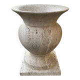 Vase en travertin