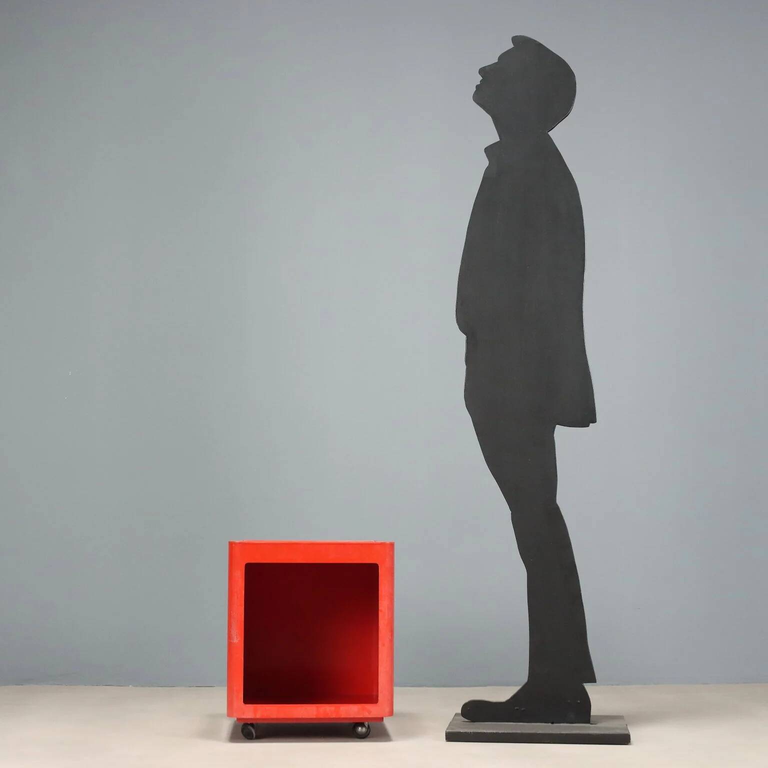 Meuble Valletto Quadro en plastique rouge