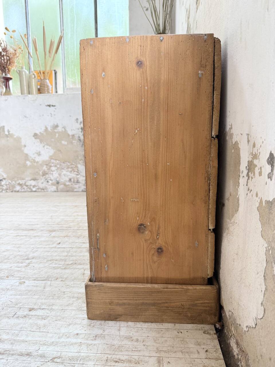 Pine craft cabinet with drawers