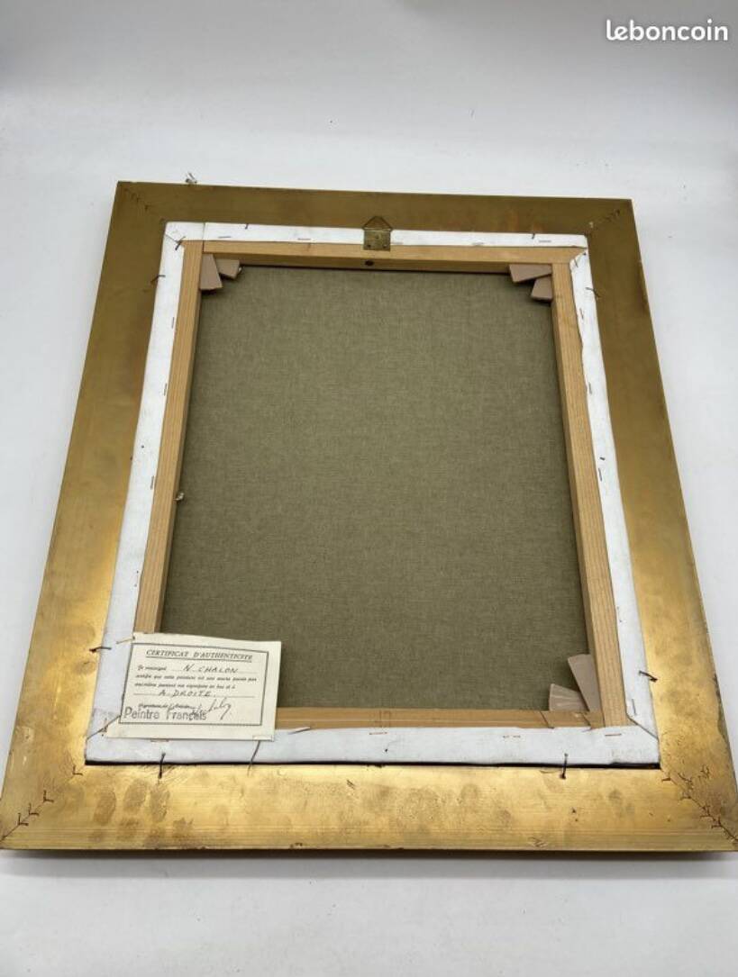 Oil on canvas bouquet of flowers signed Nicole Chalon