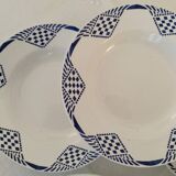 Vintage Moulin des et Hamage Orchies Pantin Earthenware Deep Plates