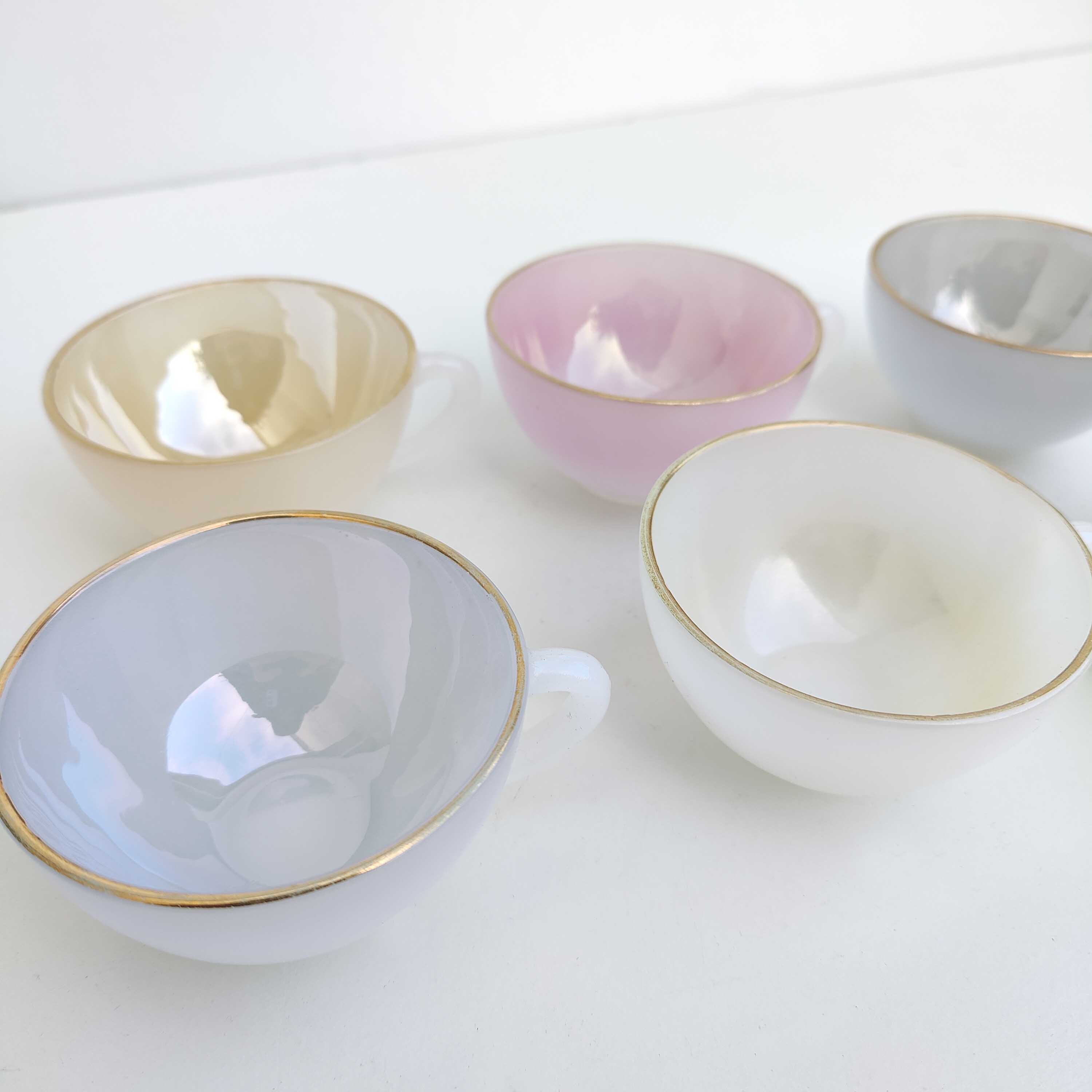 Arcopal coffee set 6 cups Pastel Harlequin