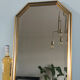 Vintage facet-cut mirror in gold and silver 1970s