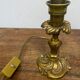 Louis XV style brass lamp foot floral motif and scrolls