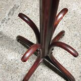 Art Nouveau curved wood coat rack