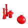 Arrangement of 4 red glass 'Carnaby' vases by Per Lütken for Holmegaard, Denmark 1960's