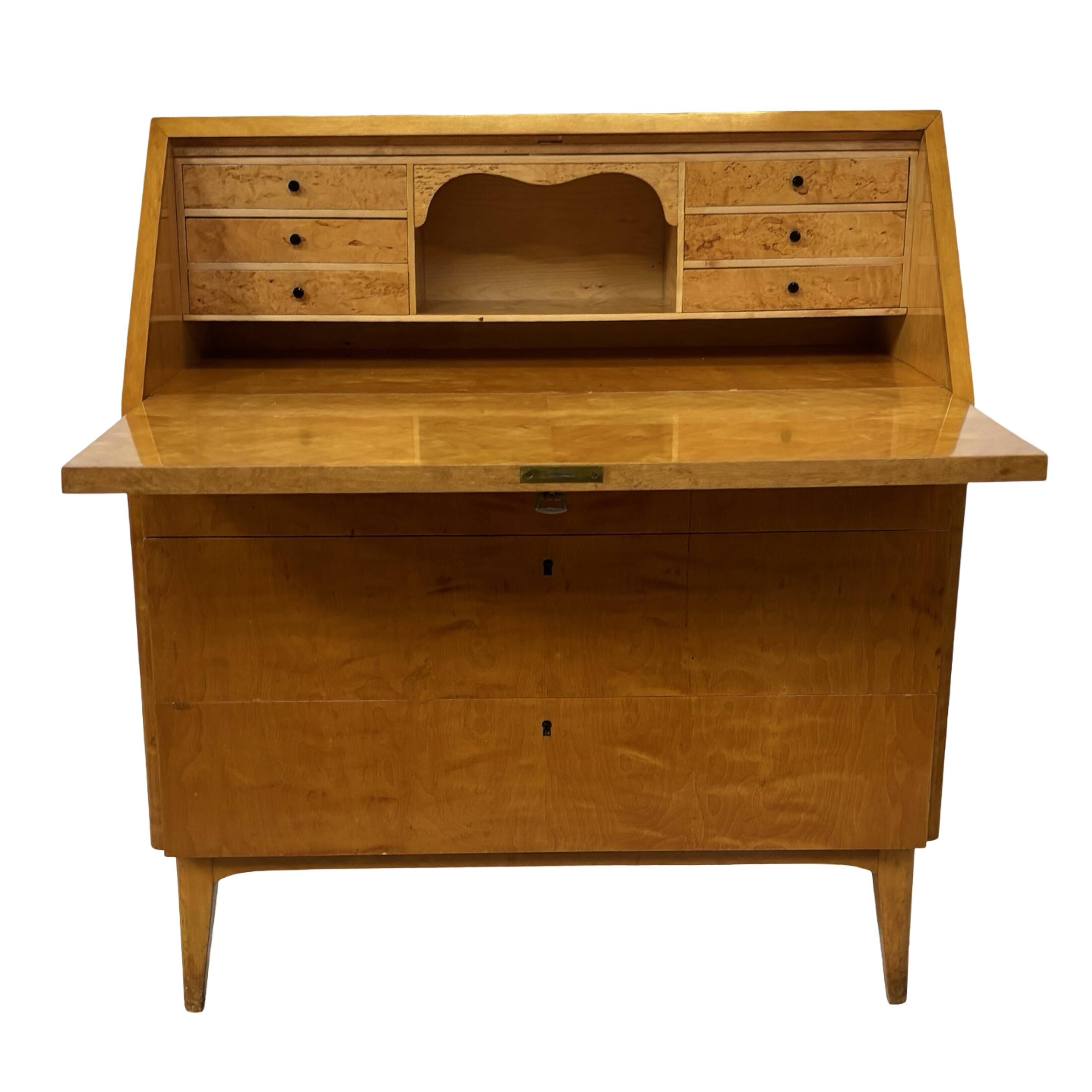Vintage Secretary Cabinet Swedish 1960s Workspace