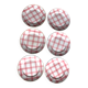A set of 6 flat plates Nappe Rose Moulin des Loups