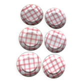 A set of 6 flat plates Nappe Rose Moulin des Loups