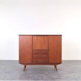 Buffet haut en teck danois du milieu du siècle, années 1960.