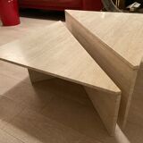 Table basse Up & Up travertin Italie 1970s