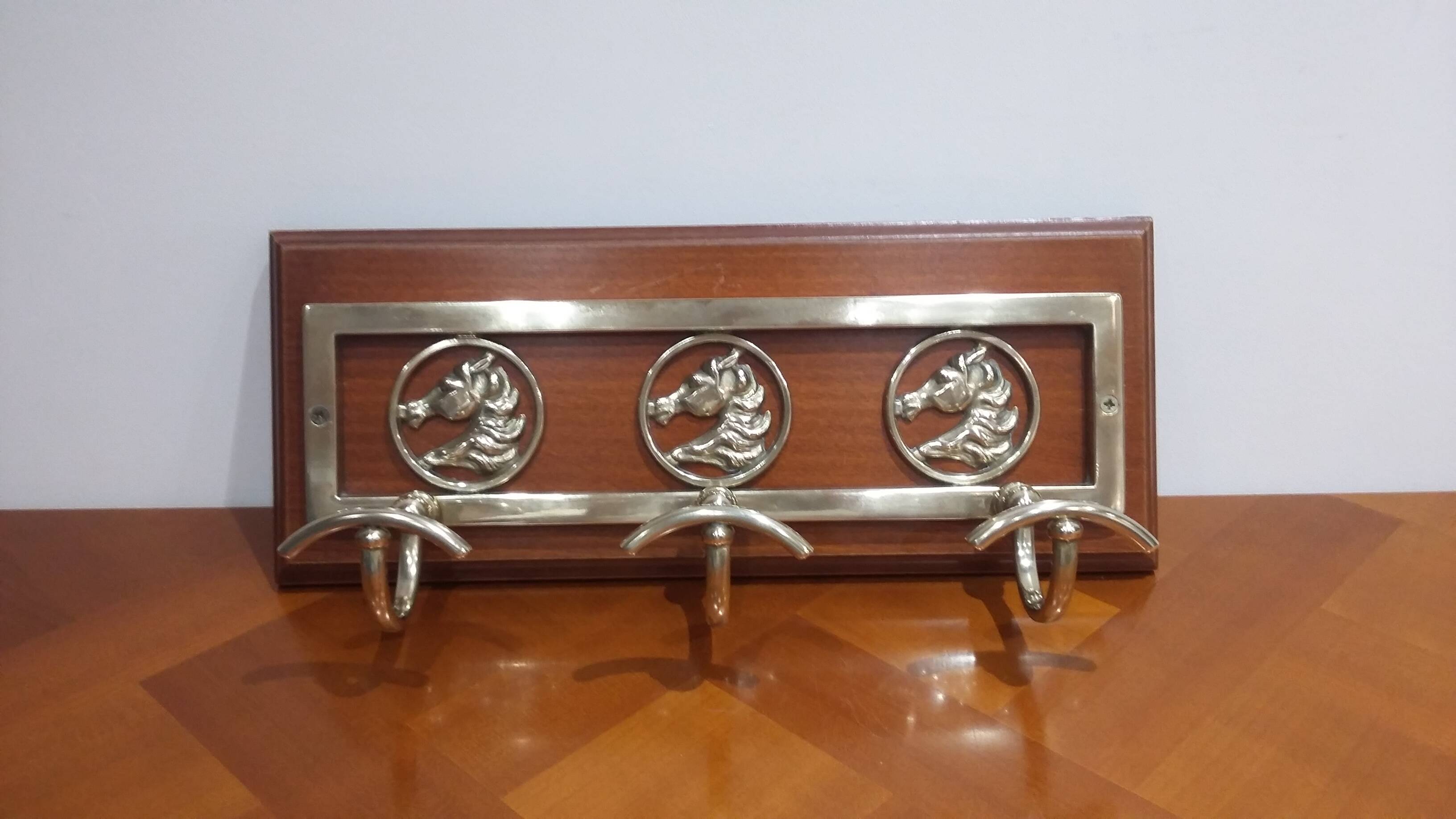 Very Pretty Brass Horse Coat Rack