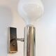 Chrome and black wall lamp Vintage, Italy 1960.