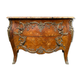Commode marqueterie & bronze style Louis XV