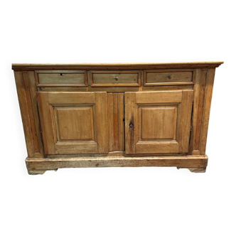 19th-century fir sideboard with 2 doors and 3 drawers