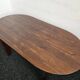 Stained Solid Larch Dining Table for Six by Mária Szedleczky, 1970s