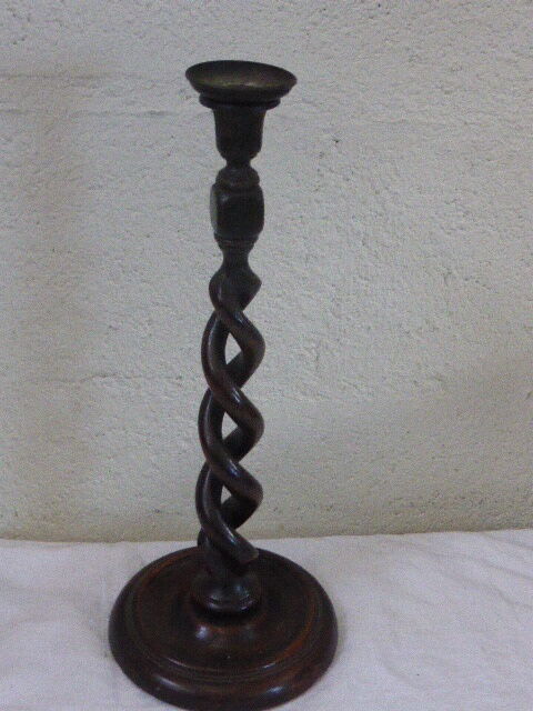 Twisted wooden candle