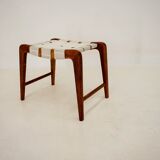 1940s, Jan Vanek Sculptural Oak Stool or Ottoman, Czechoslovakia