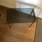 Side Table carries vintage magazines 70s