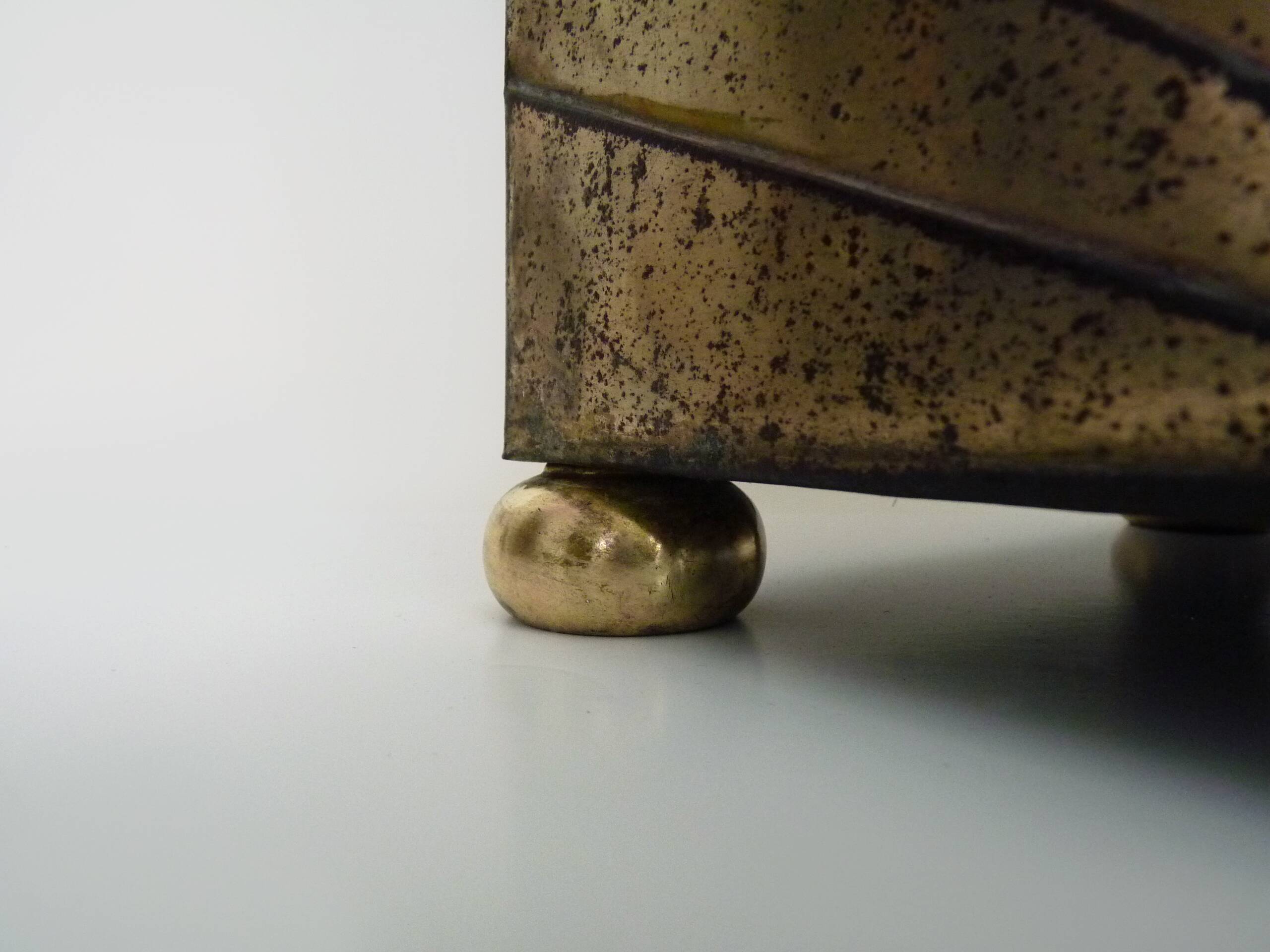 Antique brass coal box fireplace coal scuttle vintage coal storage box