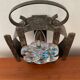 Vintage wall lamp in wrought iron and De Murano glass from the 50s and 60s