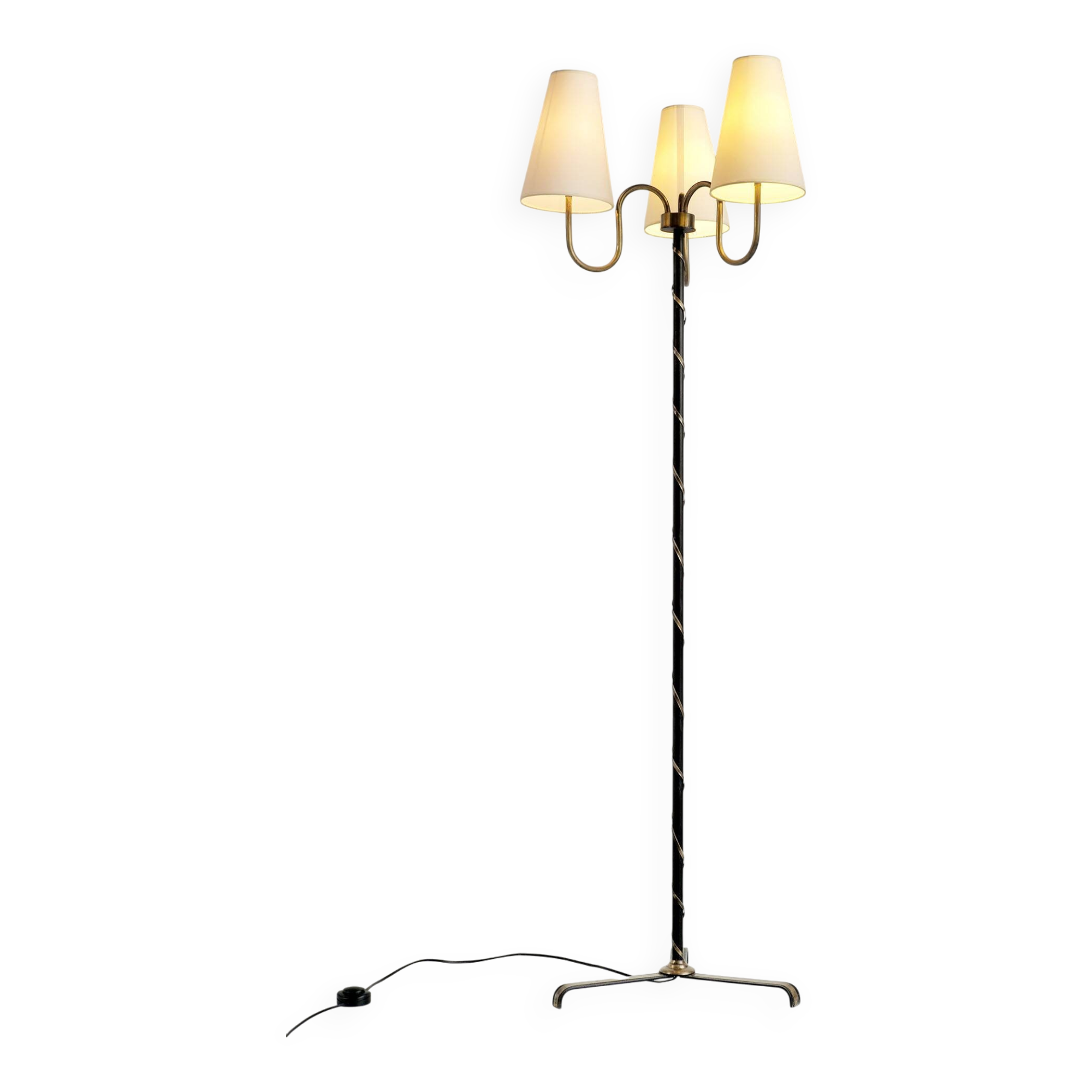 Three-light floor lamp, France 1950