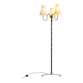 Lampadaire à trois lumières, France 1950