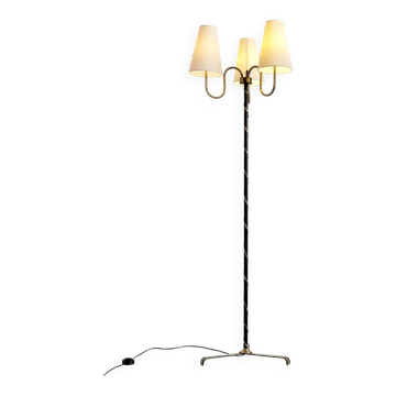 Three-light floor lamp, France 1950