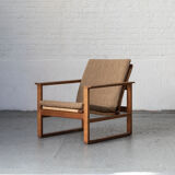 Set of 2 lounge chairs and one footrest by Borge Mogensen for Fredericia Denmark 1960’s
