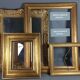 Fine old oval frame wood - gilded stucco 42x31 cm