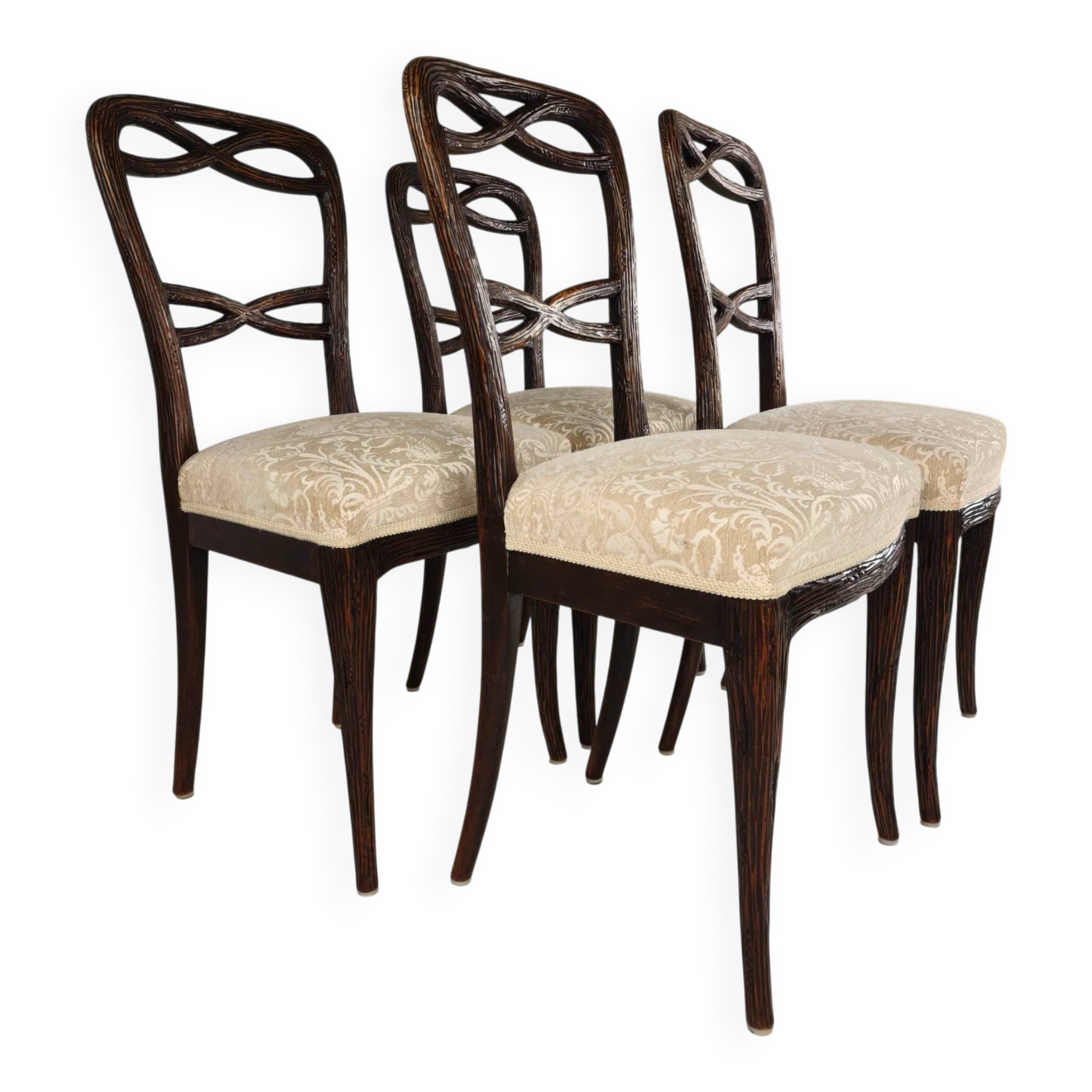 Set of four Black Forest dining chairs by Horrix