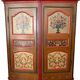 Antique Swiss wardrobe hand-painted – Alpine folk art – dated 1781