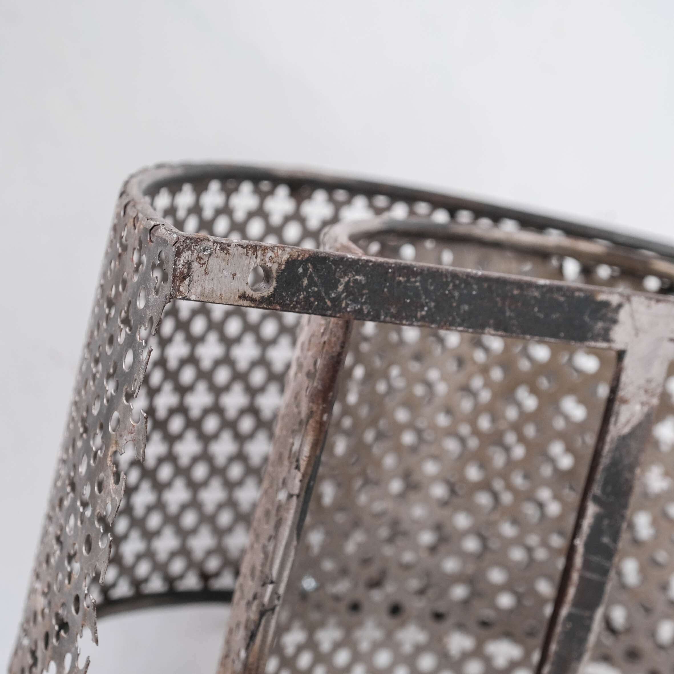 Pair of Mid-Century Perforated Metal Wall Sconce Lights