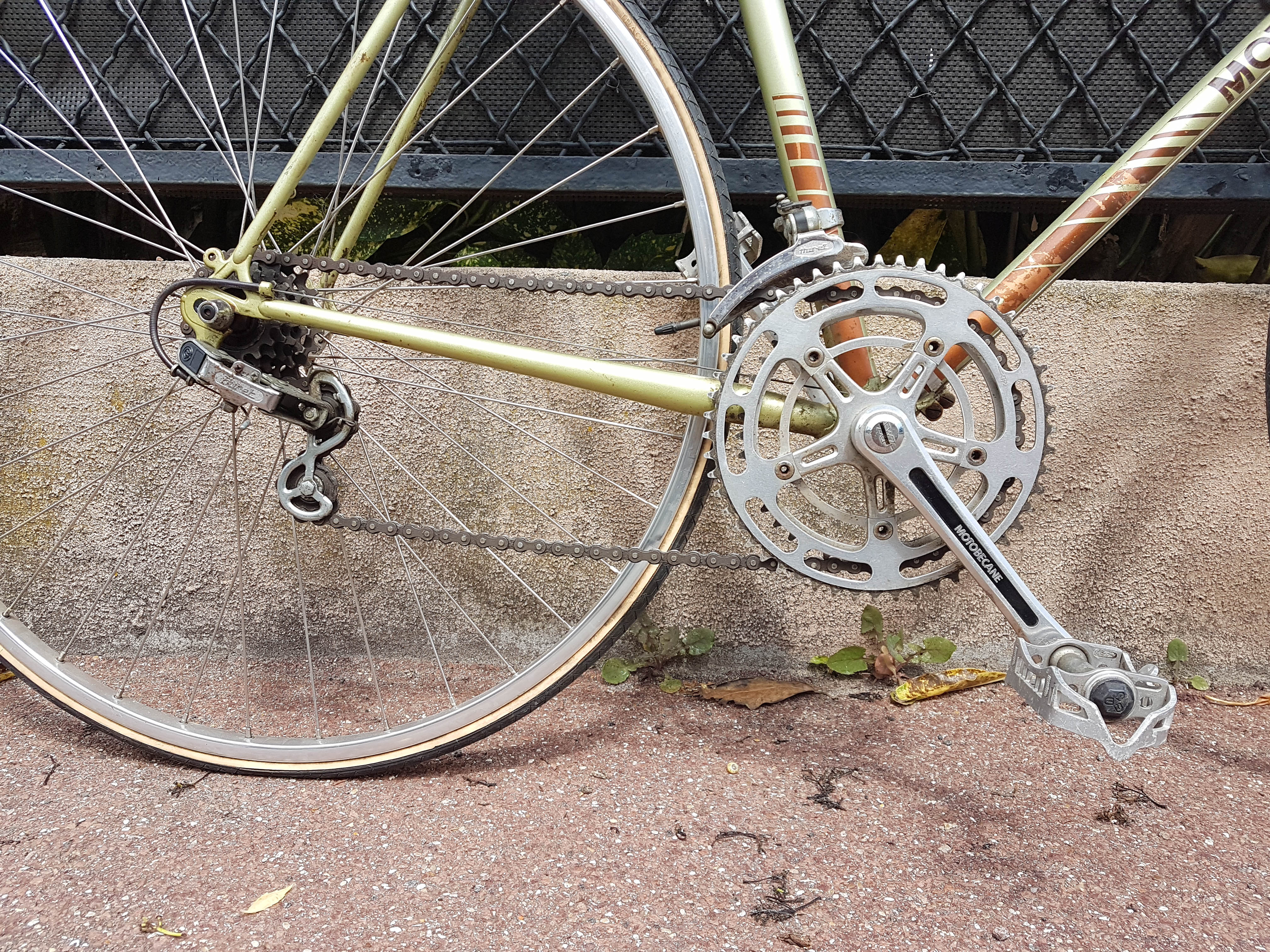 Vélo de course vintage Motobecane vert