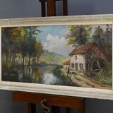 Large Painting “The Mill”, signed Reney – Part 1 of the 20th century