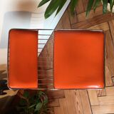 70s chrome metal and skai chair