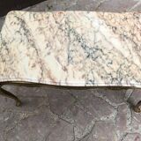 Gold bronze and marble coffee table