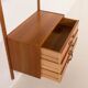 Scandinavian mid century wall unit in teak, 1960s