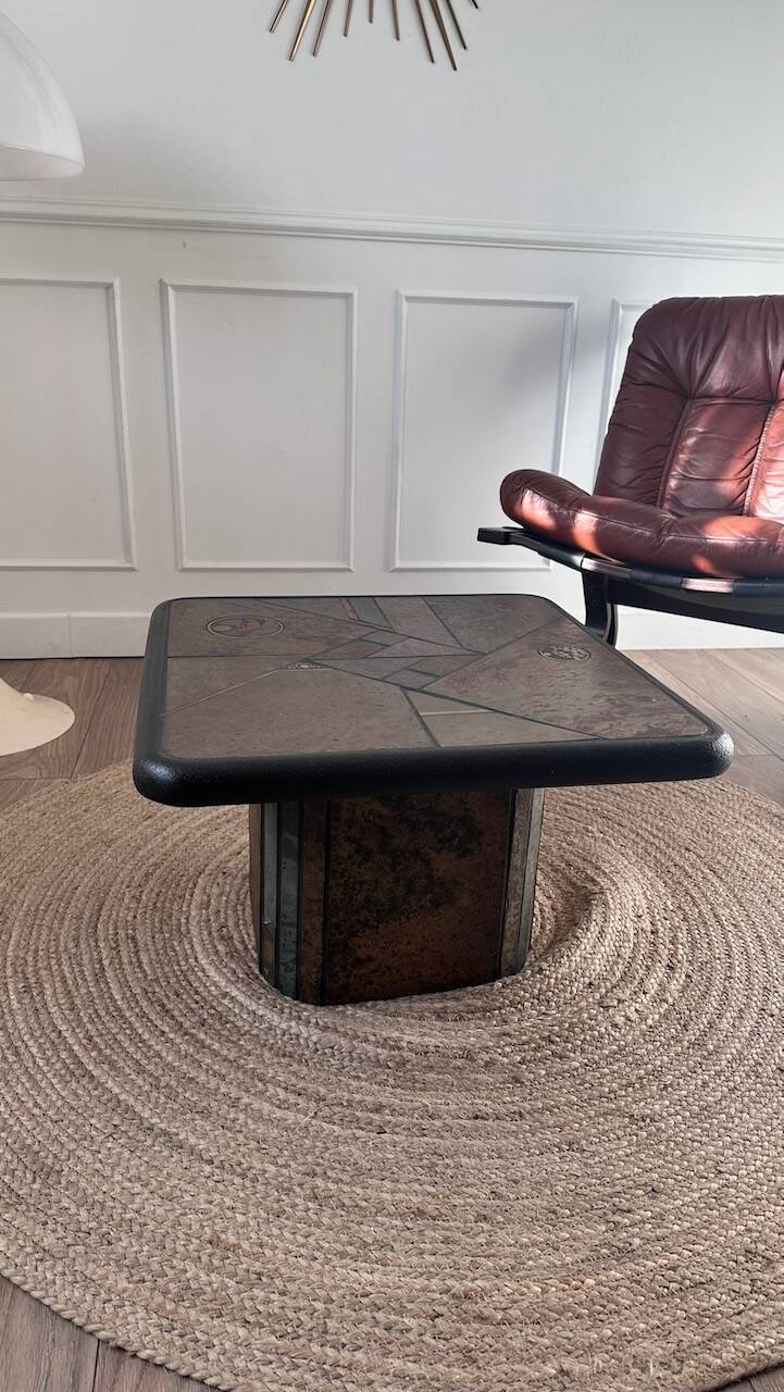 Brutalist coffee table by Paul Kingma