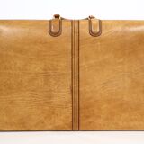 Set three vintage leather suitcases