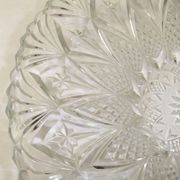 Coupe à fruits cristal taillé corbeille centre de table plat vintage 33cm